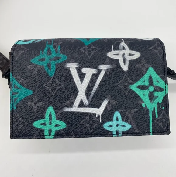 SOLD!!Louis Vuitton Monogram Eclipse Steamer Wearable Wallet Graffiti Multicolor - Picture 7 of 15